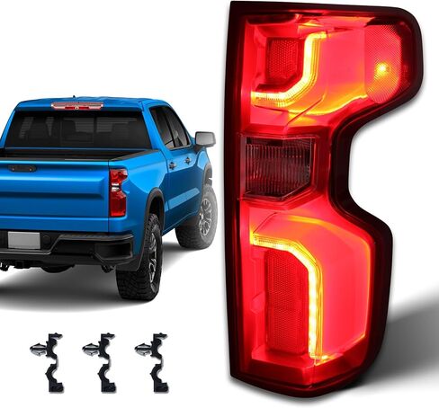 LED Tail Light Compatible with 2019-2025 Chevy Silverado 1500/2500HD/3500HD RST/LT Trailboss/LTZ/High Country /ZR2 Taillights Assembly Replace# GM2801311 84678150 （Right Passenger Side ） in Saudi Arabia