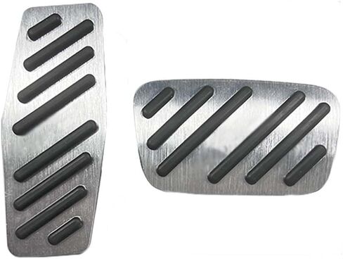 BOYUER for Equinox 2017-2025 2PCS Aluminum Anti-Slip No Drilling Brake and Gas Accelerator Pedal Pad Cover Foot Pedal Pads Kit Interior Decoration Accessories (Silver) in Saudi Arabia