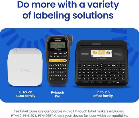 شريط بديل لصانع الملصقات 12 مم لشريط الملصقات Brother P-Touch TZe-231 مصفح 0.47 بوصة أبيض متوافق مع Brother Ptouch PTD220 PTD210 PTH110، 10 عبوات in Kuwait
