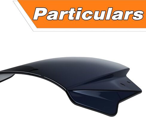 Adjustable Universal Motorcycle Transparent colourless/black Windshield Windscreen Fits 22MM 25MM 28MM Handlebars, ABS Wind Deflector, for Yamaha MT-07 FZ6R (Transparent black) in Saudi Arabia