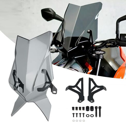 Windshield DUKE 790 890 Wind Deflector, Wind Shields Compatible with 790 DUKE 2018-2024/890 DUKE 2020-2023 Motorcycle Accessories (Grey) in Saudi Arabia