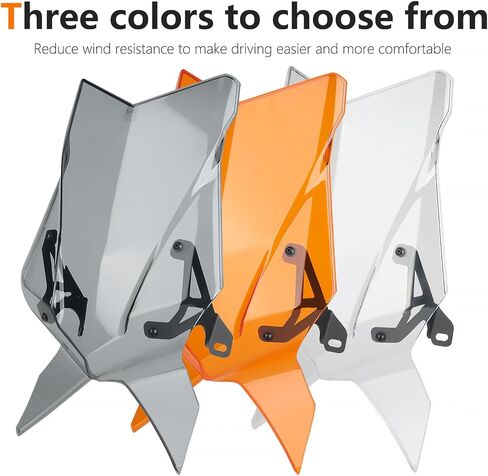 Windshield DUKE 790 890 Wind Deflector, Wind Shields Compatible with 790 DUKE 2018-2024/890 DUKE 2020-2023 Motorcycle Accessories (Grey) in Saudi Arabia