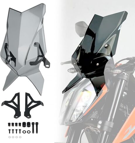 Windshield DUKE 790 890 Wind Deflector, Wind Shields Compatible with 790 DUKE 2018-2024/890 DUKE 2020-2023 Motorcycle Accessories (Grey) in Saudi Arabia