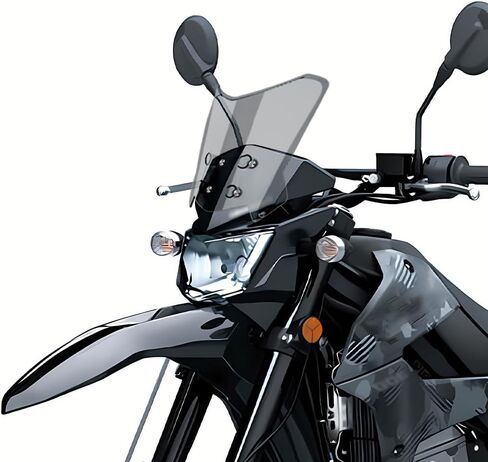 ZSTONG For KLX 300 2022 2023 دراجة نارية مغامرة الزجاج الأمامي تمديد نمط الزجاج الأمامي شاشة منحرف الرياح (رمادي) in Kuwait