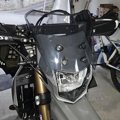 ZSTONG For KLX 300 2022 2023 دراجة نارية مغامرة الزجاج الأمامي تمديد نمط الزجاج الأمامي شاشة منحرف الرياح (رمادي) in Kuwait