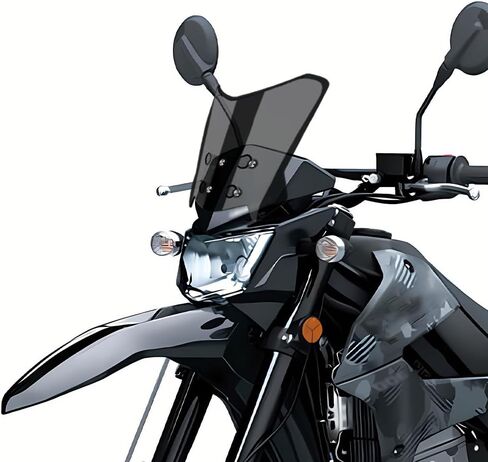 ZSTONG For KLX 300 2022 2023 دراجة نارية مغامرة الزجاج الأمامي تمديد نمط الزجاج الأمامي شاشة منحرف الرياح (رمادي) in Kuwait