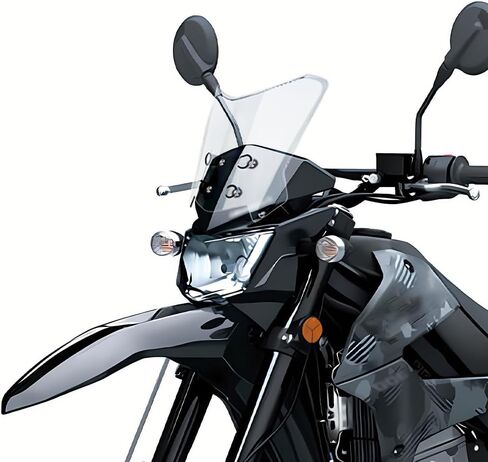 ZSTONG For KLX 300 2022 2023 دراجة نارية مغامرة الزجاج الأمامي تمديد نمط الزجاج الأمامي شاشة منحرف الرياح (رمادي) in Kuwait