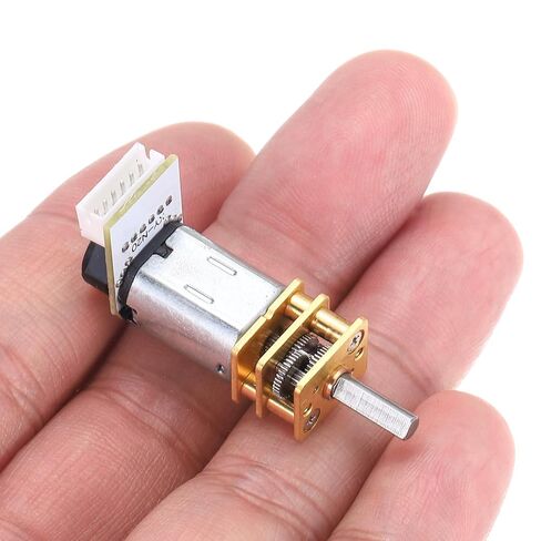 MECCANIXITY 2pcs 600RPM Micro Gear Motor with Encoder, N20 DC12V Gearbox High Torque Electric Reduction Motor for Robot Wheel RC Car in Saudi Arabia
