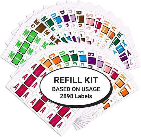 Alphabet Labels for File Folders, A to Z Plus Mc Refill Kit, Doctor Stuff, 2034 Labels, Jeter/TAB 5100 - JRAM Compatible Alpha Stickers Series, Medical Chart Color Code Labels in Saudi Arabia