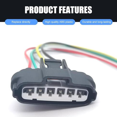 2 PCS Car Throttle Body Harness Plug, 90980-11858 High Conductivity Heat Resistant 6-pin Connector Pigtail Harness, TPS Sensor Repair Kit, Compatible with Lexus Scion (Blue) in Saudi Arabia