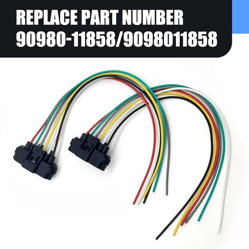 2 PCS Car Throttle Body Harness Plug, 90980-11858 High Conductivity Heat Resistant 6-pin Connector Pigtail Harness, TPS Sensor Repair Kit, Compatible with Lexus Scion (Blue) in Saudi Arabia