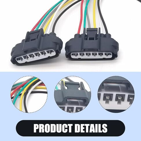 2 PCS Car Throttle Body Harness Plug, 90980-11858 High Conductivity Heat Resistant 6-pin Connector Pigtail Harness, TPS Sensor Repair Kit, Compatible with Lexus Scion (Blue) in Saudi Arabia