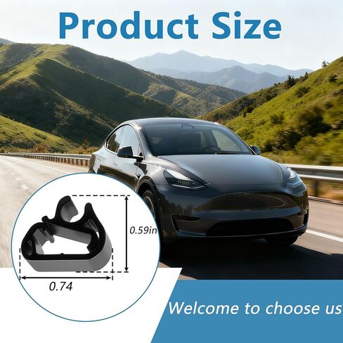 6 قطع مشابك خرطوم ممسحة الزجاج الأمامي - متوافقة مع Honda Civic/Accord/CR-V/HR-V (2023-2026) وTesla Model 3/Y | ذراع الممسحة الأمامية، فوهة الرش، مشابك خرطوم in Kuwait