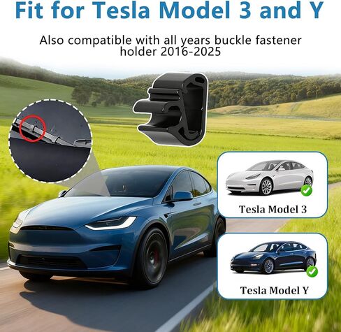 6 قطع مشابك خرطوم ممسحة الزجاج الأمامي - متوافقة مع Honda Civic/Accord/CR-V/HR-V (2023-2026) وTesla Model 3/Y | ذراع الممسحة الأمامية، فوهة الرش، مشابك خرطوم in Kuwait