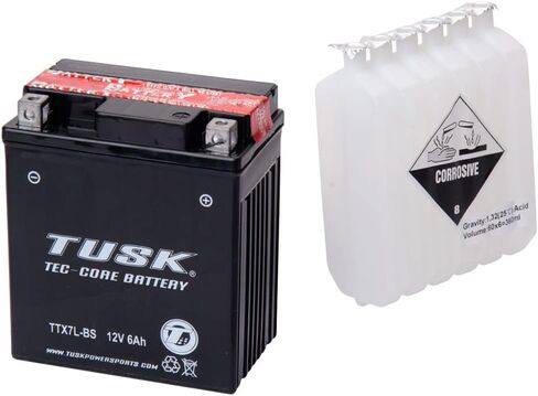 Tusk Tec-Core Battery with Acid TTX7LBS Maintenance-Free Compatible with Kawasaki KLX140/L 2008-2020/KLR140R 2021-2025/KLX250S 2006-2019 in Saudi Arabia