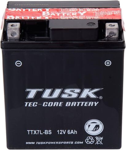 Tusk Tec-Core Battery with Acid TTX7LBS Maintenance-Free Compatible with Kawasaki KLX140/L 2008-2020/KLR140R 2021-2025/KLX250S 2006-2019 in Saudi Arabia