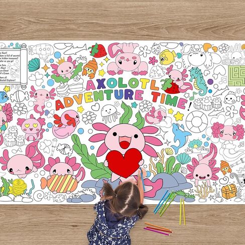 Duck Giant Coloring Poster Cute Little Yellow Duck Tablecloth with Quack Quack Maze Game Create Your Own Duck Table Cover Classroom Activities DIY Crafts Birthday Party Supplies Wall Decor for Kids in Saudi Arabia