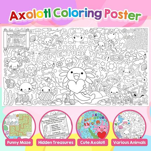 Duck Giant Coloring Poster Cute Little Yellow Duck Tablecloth with Quack Quack Maze Game Create Your Own Duck Table Cover Classroom Activities DIY Crafts Birthday Party Supplies Wall Decor for Kids in Saudi Arabia