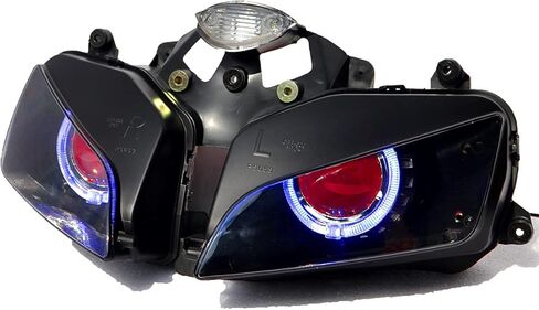 LED الأزرق هالو عين الملاك الأحمر شيطان العين مجموعة مصابيح أمامية لهوندا CBR600RR 600RR 2003 2004 2005 2006 in Saudi Arabia