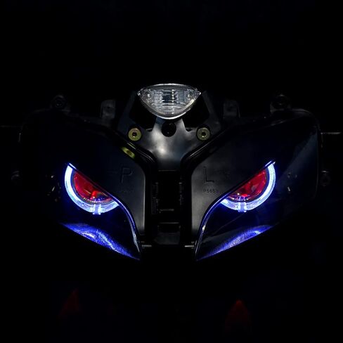 LED الأزرق هالو عين الملاك الأحمر شيطان العين مجموعة مصابيح أمامية لهوندا CBR600RR 600RR 2003 2004 2005 2006 in Saudi Arabia