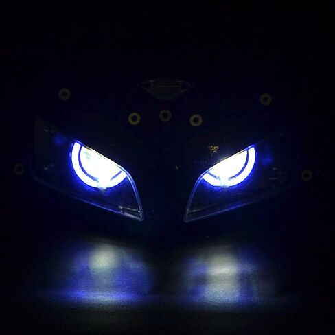 LED الأزرق هالو عين الملاك الأحمر شيطان العين مجموعة مصابيح أمامية لهوندا CBR600RR 600RR 2003 2004 2005 2006 in Saudi Arabia