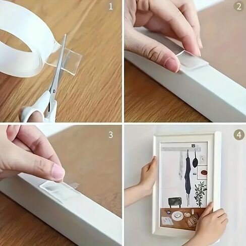 2pcs of Super Strong Double-Sided Tape - Reusable, High Strength, Residue-Free, Waterproof, Suitable for Home, Office, and Car - Perfect for Crafts, Painting, and Wallpaper. in Saudi Arabia