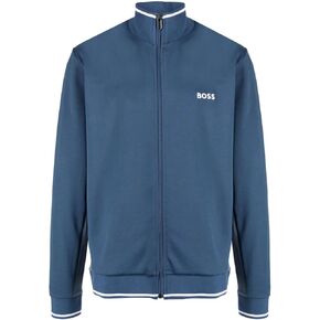 Hugo Boss Men's Blue Cotton Zip Up TrackSuit Jacket in Saudi Arabia