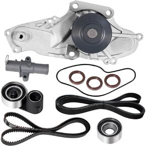 Timing Belt Kit with Water Pump Compatible with 2003-2018 Honda Accord, Odyssey, Pilot Ridgeline, MDX, RDX, RL, TL, TSX, ZDX, Acura & Saturn Replaces # TKH-002 TCKWP329 TS26329