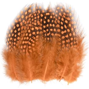 50pcs 3-6 Inches Blue Colorful Spotted Feathers for Craft Jewelry and Clothing Decoration and Dream Catcher