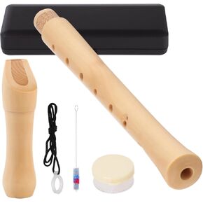 أداة تسجيل خشبية من Blockflöte Soprano مع حافظة صلبة، مسجل خشبي على الطراز الباروكي C بمفتاح C على الطراز البريطاني، أداة تسجيل للطلاب البالغين والمبتدئين in Kuwait