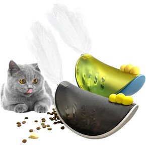 AcceLeah Cat Catnip Toys Cat Puzzle Toys Tumbler Interactive Cat Toys for Indoor, Cat Puzzle Feeder, Funny Kitten Treats