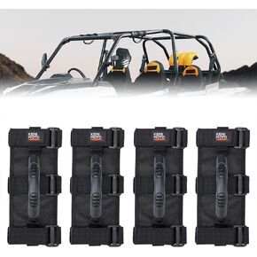 KEMIMOTO 4 PCS UTV Grab Handles Grip, Fit 1.5-2 inch Round Bar & Pro-fit Cage, Compatible with Teryx Mule, Cfmoto, John Deere Gator, Pioneer, Talon, Can-am Maverick, Polaris RZR Ranger, Accessories