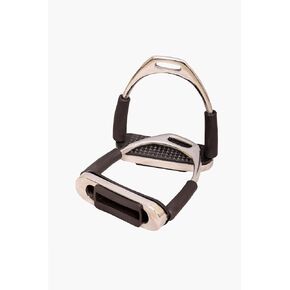 Silver Polish Flexible Stirrups Safety Horse Riding Bendy Flex Irons S Steel