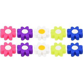 PATIKIL Tennis Racket Vibration Dampener, 10 Pack Soft Silicone Racquet Shock Absorber String Damping, White, Blue, Purple, Yellow, Pink
