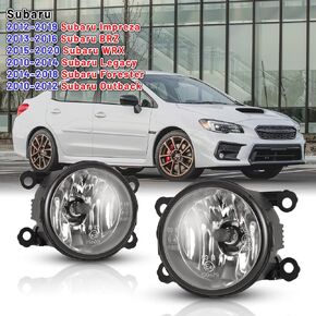 AUTOWIKI Fog Lights compatible for Subaru Impreza 2012-2019 BRZ 2013-2016 WRX 2015-2020 Legacy 2010-2014 Forester 2014-2018 Outback 2010-2012 Lamps Driver Passenger Replacement