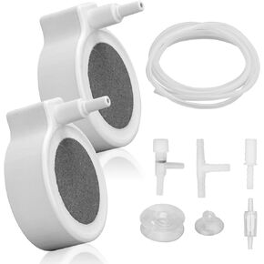 2 Pack Fish Tank Bubbler Air Stone - 4 Inch Ultra Silent Air Stones for Aquariums, High Dissolved Air Stone Hydroponics System, Ideal Bubbler Stone for 30 to 100 Gallon Aquarium Fish Tank,Suitable for