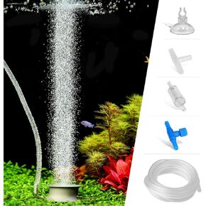 hygger Aquarium Air Stone Fish Tank Bubbler Quiet Ultra High Dissolved Oxygen Stone Fish Tank Air Stone Nano Bubble Airstone Stainless Steel Air Stones for Aquarium Fish Tank and Hydroponics-3.0inch