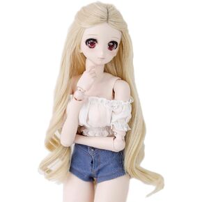 Wigs Only 8-9 inch 1/3 BJD Wig Doll Hair SD DZ DD DOD Wig (Blonde Wave)
