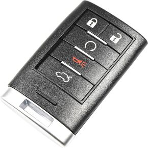 HQRP Remote Key Fob Shell Case Keyless Entry w/ 5 Buttons Compatible with Cadillac SRX 2010 2011 2012 2013 2014; XTS ATS 2013 2014
