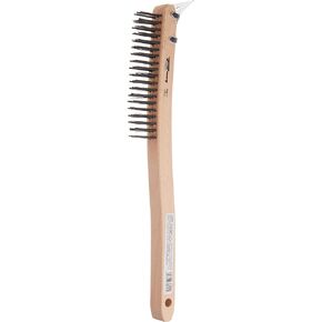 Forney 70511A, 2-Pack Scratch Brush with Scraper, Carbon, 3 x 19 Rows