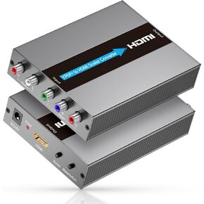 Component to HDMI Converter with Scaling Function, Resolution and Frame Rate Conversion, YPbPr to HDMI Converter for Component Devices to Display on HDMI TVs(Not Compatible with 240P Retro Games)