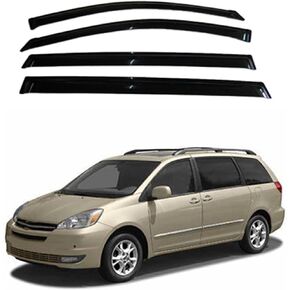 waltyotur 4 viseras de Ventana de Estilo Delgado para Replacement for Toyota Sienna 2004 2005 2006 2007 2008 2009