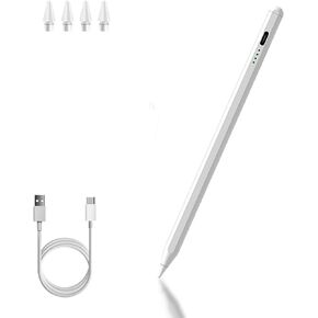 YUDIANMIE Stylus Pen for iPad, Fast Charging Apple Pencil 1st Generation, Tilt Sensitivity & Palm Rejection, Compatible with iPad Pro 11"/12.9", iPad Mini 5/6, iPad Air 3/4/5, iPad 6/7/8/9/10 (White)
