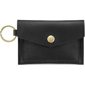 S-ZONE Genuine Leather Women’s Small Wallet Change Pouch Credit Card Holder Mini Purse Envelope Keychain