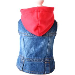 Mipcase Pajama Jeans Dog Denim Small Dog Costume Puppy Hoodie Pet Supplies Dog Jeans Clothes Denim Shirt Hoodie Winter Hoodies Hooded Jean Jacket Puppy Clothes Pet Clothes The Dog Hat