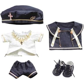 niannyyhouse 10cm 15cm 20cm 40cm Doll Clothes European Style Hat Shirt Pants Shawl Leather Shoes Stuffed Plush Toy Accessories (20cm)