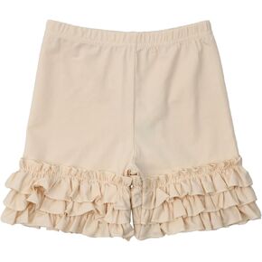 HOOLCHEAN Toddler Little Girls Cotton Icing Ruffles Shorts