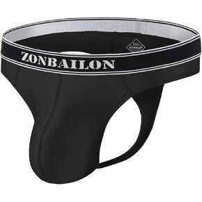 ZONBAILON Mens Thong Underwear Silk Mesh Pouch G String Bikini T Back Panties Breathable Pack