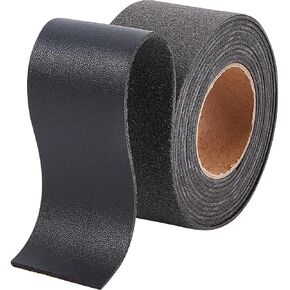 GORGECRAFT 37.5mm x 2m Black Leather Straps Flat Imitation Leather Cord 1.7mm Thick Single Sided Lychee Grain Imitation Leather Strips for DIY Crafts Belt Bracelets Jewelry Wrapping Handles Making