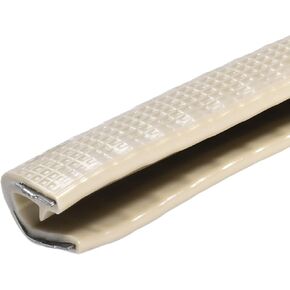 METALLIXITY Edge Trims (3M/9.84Feet) 1Pcs, PVC U-Seal Fits 1-4.5mm Edge Seal Strip with Iron Sheet - for Home Door Window, Beige in Kuwait